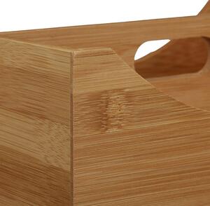 Zeller Present Bambusový úložný box s madlem, třídící, 4 přihrádky MARGAS