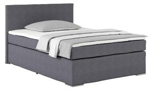 Postel Boxspring NERO PL: 140/200 cm, tmavě šedá