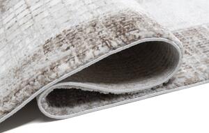 Designový vintage koberec s geometrickými vzory v hnědých odstínech Šířka: 80 cm | Délka: 150 cm