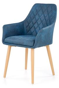 Židle K287 metal / ekokůže modrá Halmar