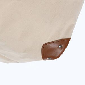 Zeller Present Textilní koš na špinavé prádlo XXL, 85l - režné plátno s kůži, a madly CANVAS