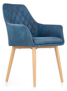 Židle K287 metal / ekokůže modrá Halmar