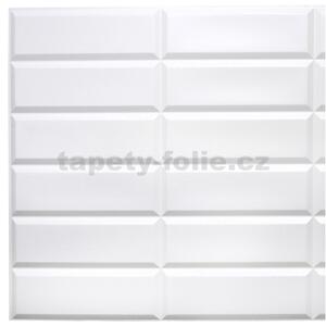 Obkladové panely 3D PVC TP10014036, cena za kus, rozměr 955 x 480 mm, obklad bílý Metrostyle, GRACE