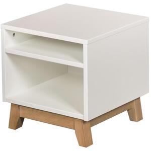Bílý lakovaný noční stolek Quax Trendy 42 x 42 cm