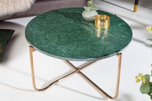 Designový konferenční stolek Tristen 62 cm mramor zelený