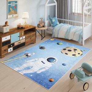 Dětský koberec s motivem astronautů a planet Šířka: 120 cm | Délka: 170 cm
