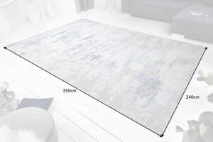 Designový koberec Jakob 350 x 240 cm šedo-modrý