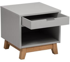 Šedý lakovaný noční stolek Quax Trendy 42 x 42 cm