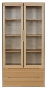 KW421 dřevěná skříň knihovna z buku Drewmax (Kvalitní nábytek z bukového masivu)