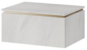 Szynaka Závěsná skříňka pod umyvadlo Letto 03 60 cm bílý mramor/zlatá