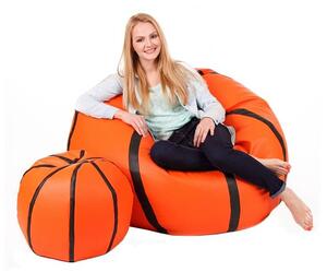 Set sedacích vaků Basketbal XXXL + XXL + L (oranžová + černá). 1054539