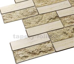 Obkladové panely 3D PVC TP10013971, cena za kus, rozměr 980 x 490 mm, obkladový pískovec béžový, GRACE