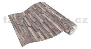 Vliesové tapety na zeď Imitations 6301-10, rozměr 10,05 m x 0,53 cm, dřevěný obklad šedo-hnědý, Erismann