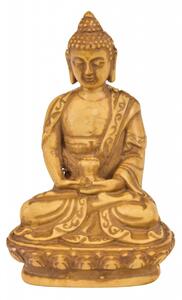 Buddha Amithába, okrový, pryskyřice, 9cm