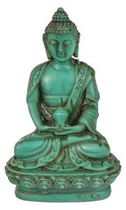 Buddha Amithába, tyrkysový, pryskyřice, 9cm