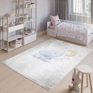 Dětský koberec s motivem slona s měsícem Šířka: 160 cm | Délka: 220 cm