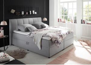 Boxspring postel GRANADA šedá 180x200 cm