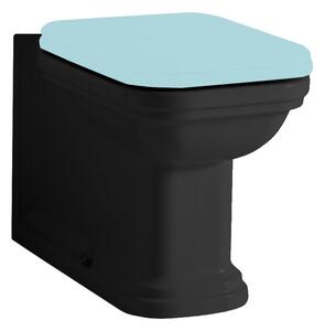 Kerasan, WALDORF WC kombi mísa 40x68cm, spodní/zadní odpad, černá mat, 411731