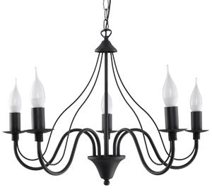 Sollux Lighting Lustr MINERWA 5 černý