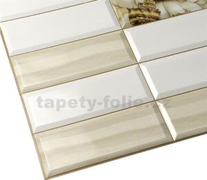 Obkladové panely 3D PVC TP10014005, cena za kus, rozměr 955 x 480 mm, obklad bílý s mušlemi, GRACE