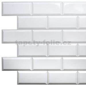 Obkladové panely 3D PVC TP10017314, cena za kus, rozměr 966 x 484 mm, obklad bílý, GRACE