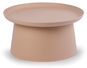Plastový kávový stolek FUNGO, průměr 700 mm, cihlová