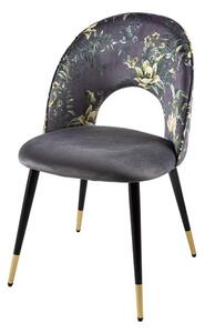 Designová jídelní židle Jalisa šedý samet