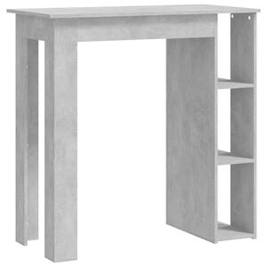 Barový stůl s regálem betonově šedý 102x50x103,5 cm dřevotříska
