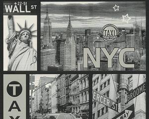 Vinylové tapety na zeď Boys & Girls 30045-2, New York taxi, rozměr 10,05 m x 0,53 m, A.S.Création