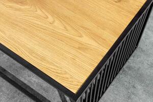 Designový konferenční stolek Haines 100 cm vzor divoký dub