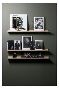 Police na obrázky z dubového dřeva v přírodní barvě 120 cm Studio – WOOOD
