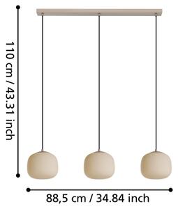 Eglo 900894 - Lustr na lanku COMINIO 3xE27/40W/230V