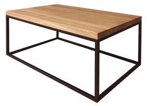 ST375-80 konferenční stolek z dubu a kovu Drewmax (Kvalitní nábytek z dubového masivu)