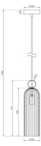 Maytoni MOD302PL-01GR - Lustr na lanku ANTIC 1xE14/40W/230V zlatá/šedá