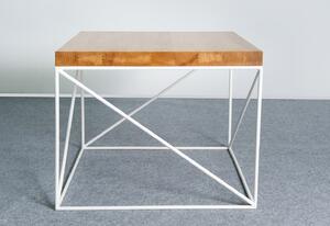 ST376-55 konferenční stolek z dubu a kovu Drewmax (Kvalitní nábytek z dubového masivu)