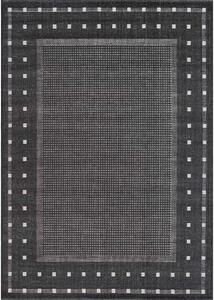 J-Line Kusový koberec Level 20329 černostříbrný BARVA: Černá, ROZMĚR: 60x110 cm