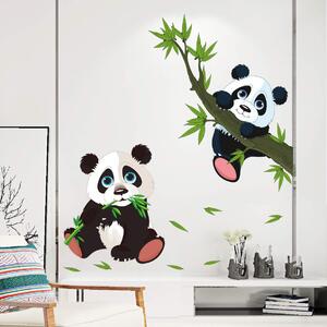 Živá Zeď Samolepka Roztomilé pandy