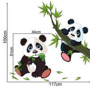 Živá Zeď Samolepka Roztomilé pandy