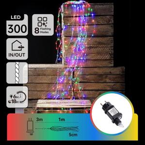 Aigostar - LED Venkovní vánoční řetěz 300xLED/8 funkcí 4m IP44 multicolor
