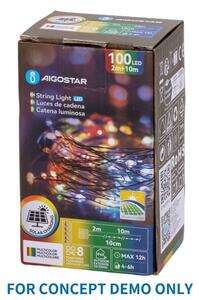 Aigostar - LED Venkovní vánoční řetěz 300xLED/8 funkcí 4m IP44 multicolor
