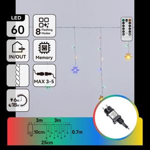 Aigostar - LED Venkovní ván řetěz 60xLED/8 funkcí 6x0,7 m IP44 multicolor + DO