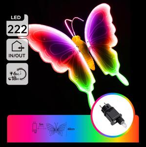Aigostar - LED Venkovní vánoční dekorace 306xLED IP44 multicolor motýl