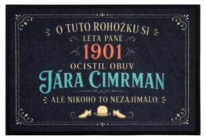 Mercury Flooring, Rohožka Jára Cimrman 40x60 cm, 40x60, černá