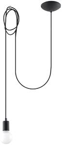 Sollux Lighting Závěsné svítidlo EDISON 1 černé