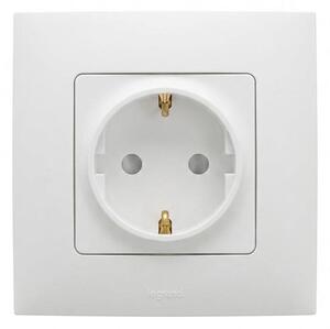 Legrand - Zásuvka domovní SCHUKO s rámečkem NILOE 250V bílá