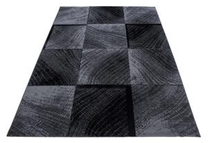 Koberec Plus čtverce šedo černý