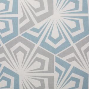 Sada 2 polštářů geometrických vzorů 45 x 45 cm modrá s šedou PRIMROSE