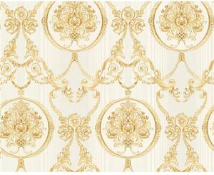 A.S. Création | Vliesová tapeta na zeď Hermitage 33083-4 | 0,53 x 10,05 m | bílá, zlatá