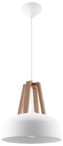 Sollux Lighting Závěsné svítidlo CASCO bílá/přírodní dřevo