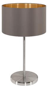 Eglo 31631 Maserlo cappuccino - Stolní lampa s textilním stínidlem + Dárek LED žárovka, výška 42cm (Stolní lampička s textilním stínidlem)